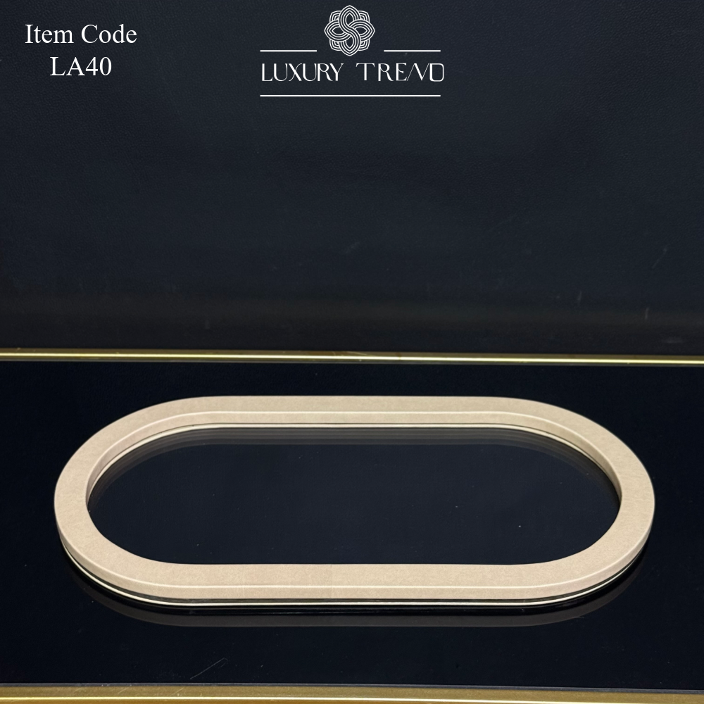 صينية اكرلك مع إطار خشب مغلف جلد