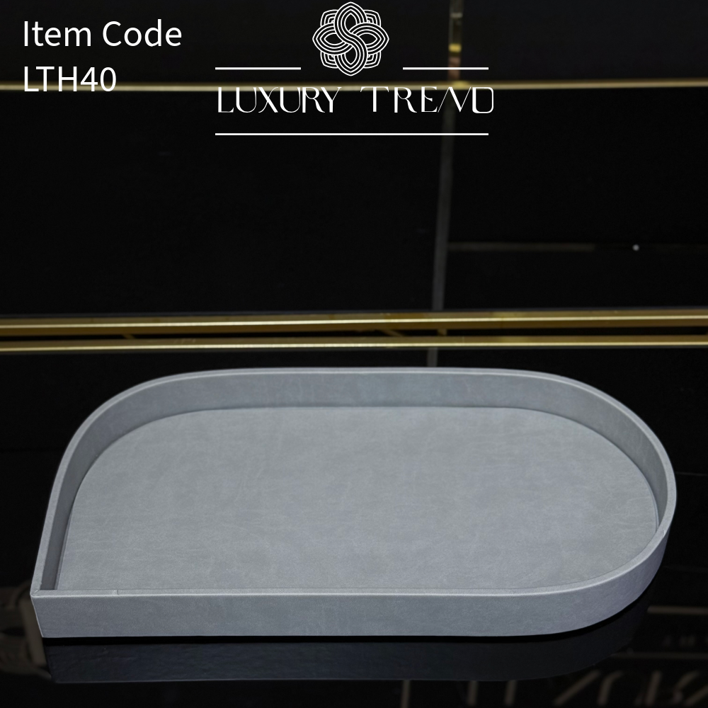 صينية ضيافة جلد بشكل مميز