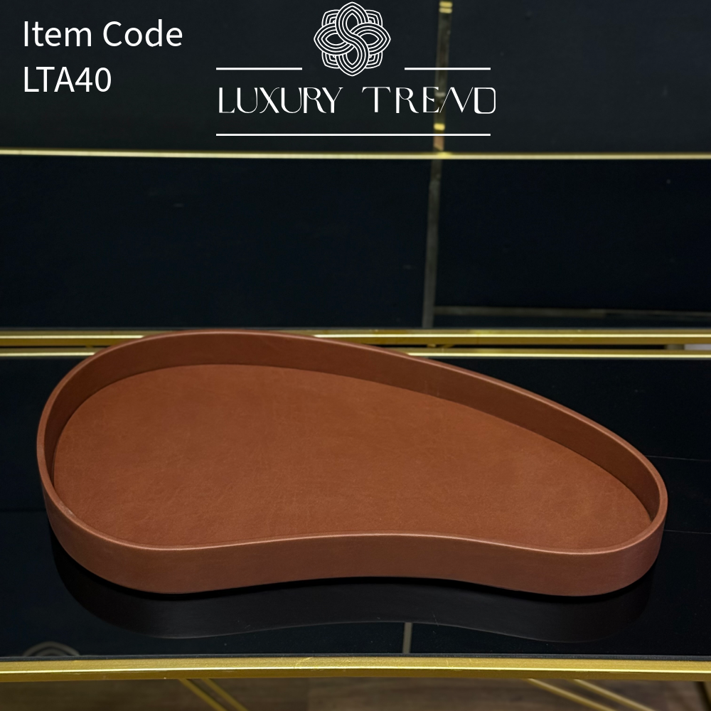 صينية ضيافة جلد بشكل مميز