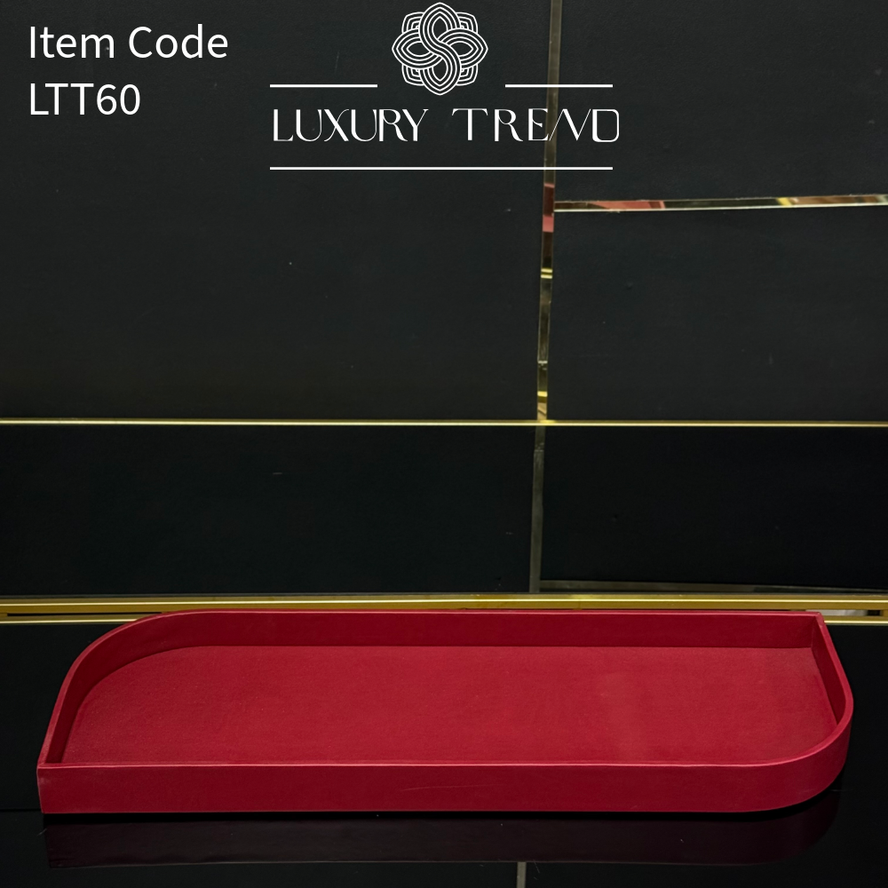 صينية تقديم جلد شكل دمعة