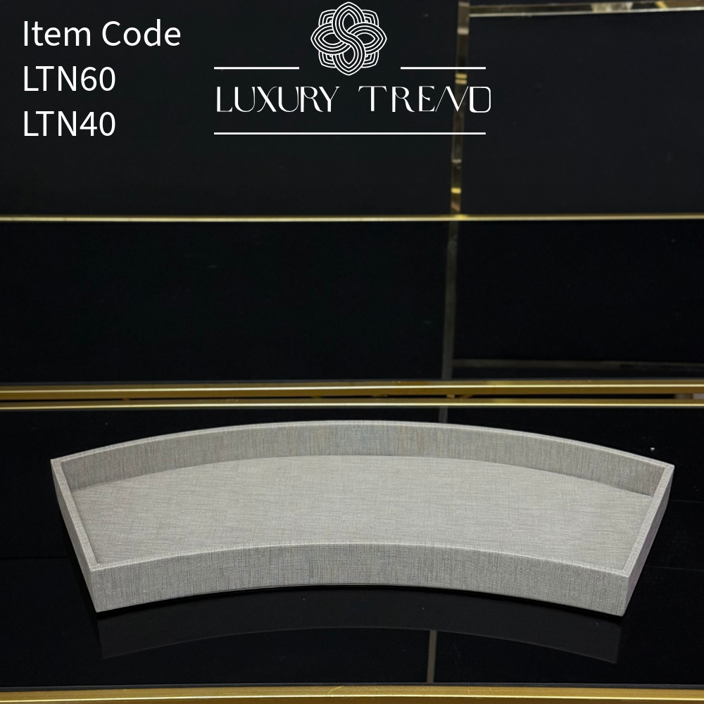 صينية تقديم جلد شكل قوس