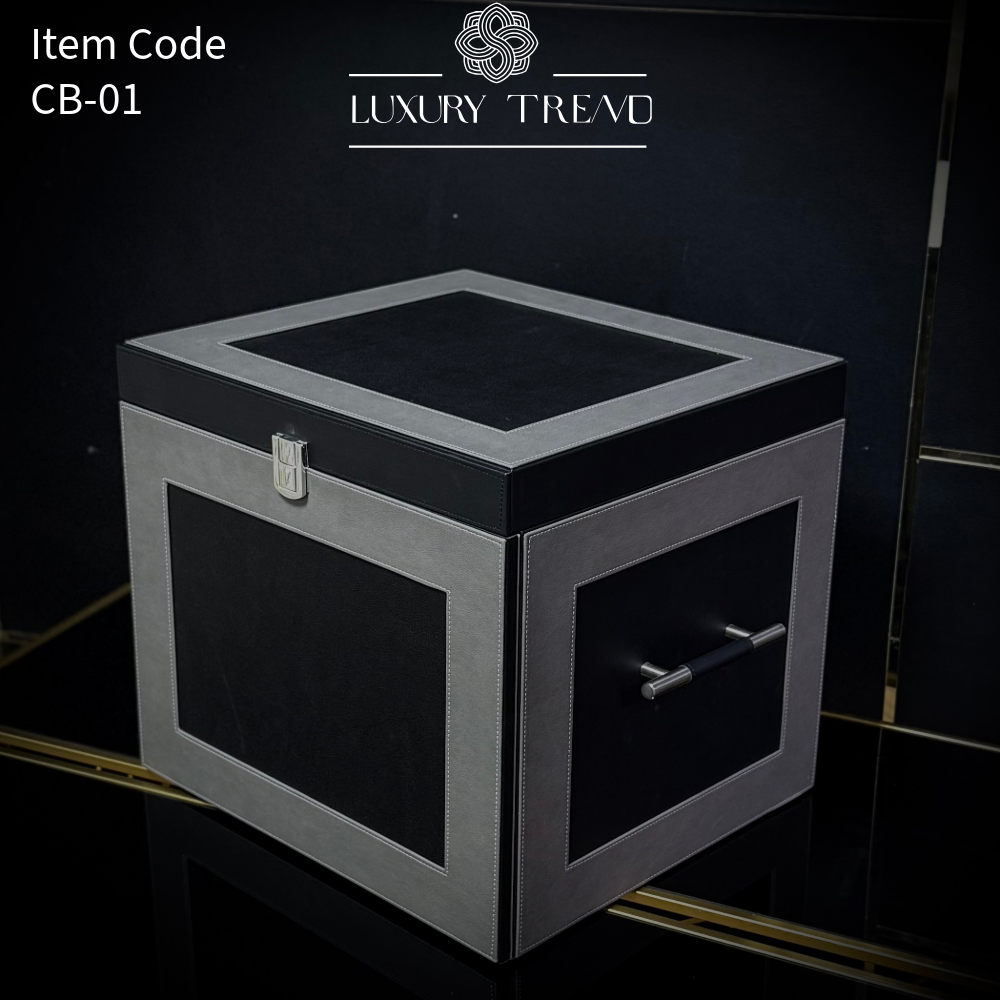 بوكس جلد مع ماكينة قهوة إسبريسو