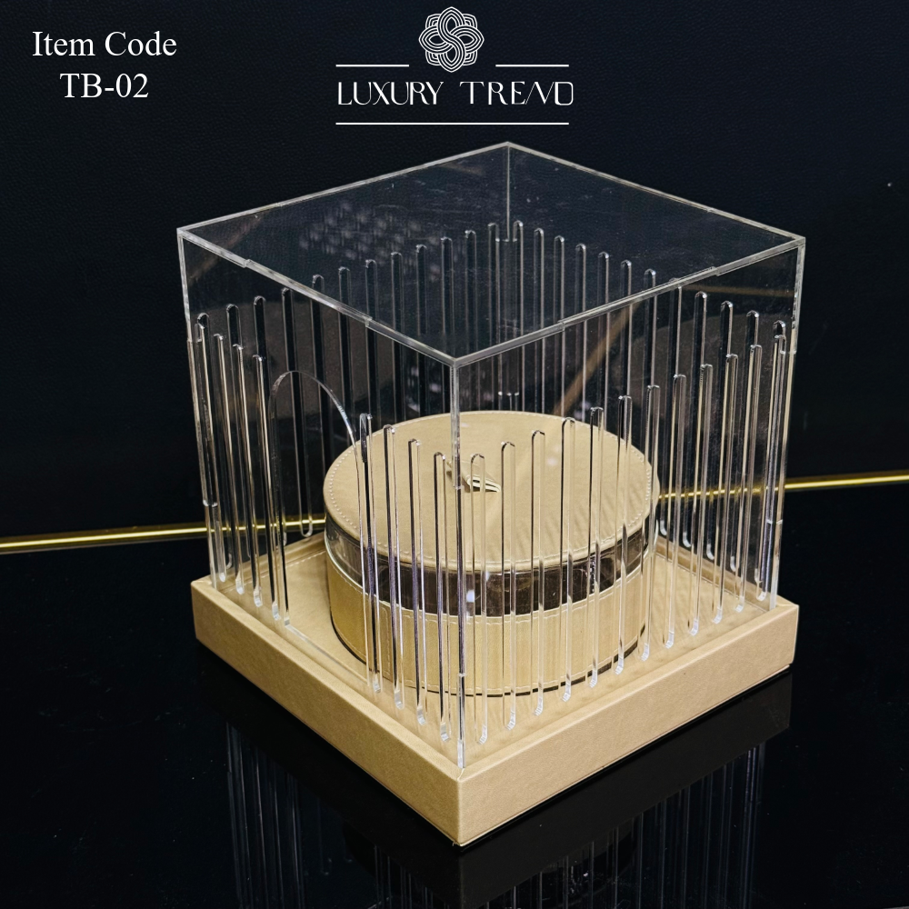 صينية جلد مع الملة والغطاء الاكرلك TB-02