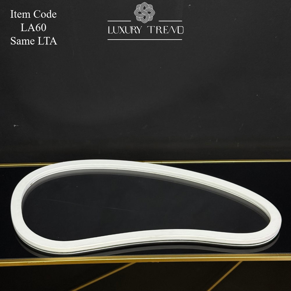 صينية اكرلك مع إطار خشب مغلف جلد