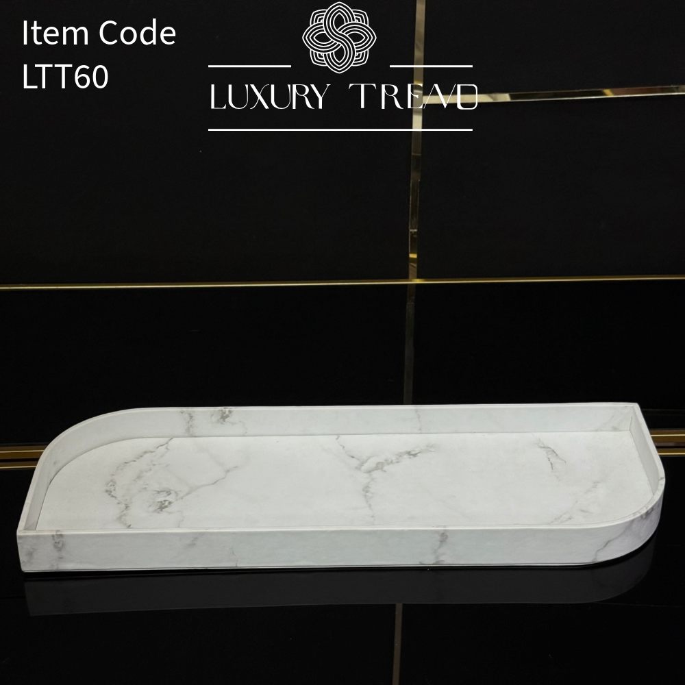 صينية تقديم جلد شكل دمعة