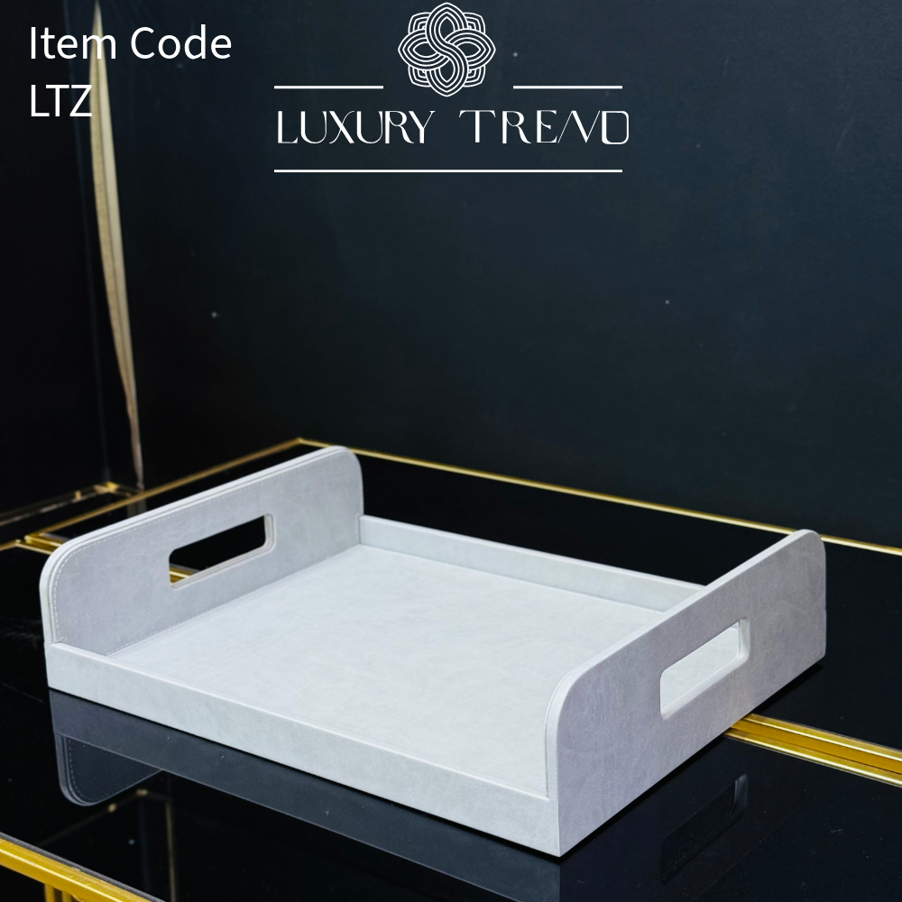 صينية ضيافة جلد مع مقابض