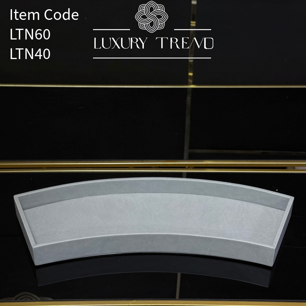 صينية تقديم جلد شكل قوس