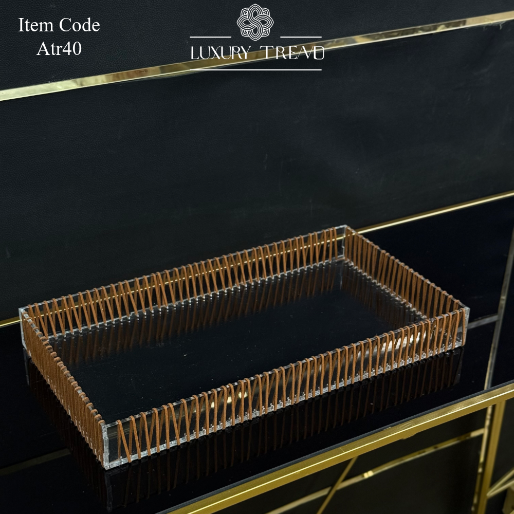 صينية اكرلك مع ريبون مخمل