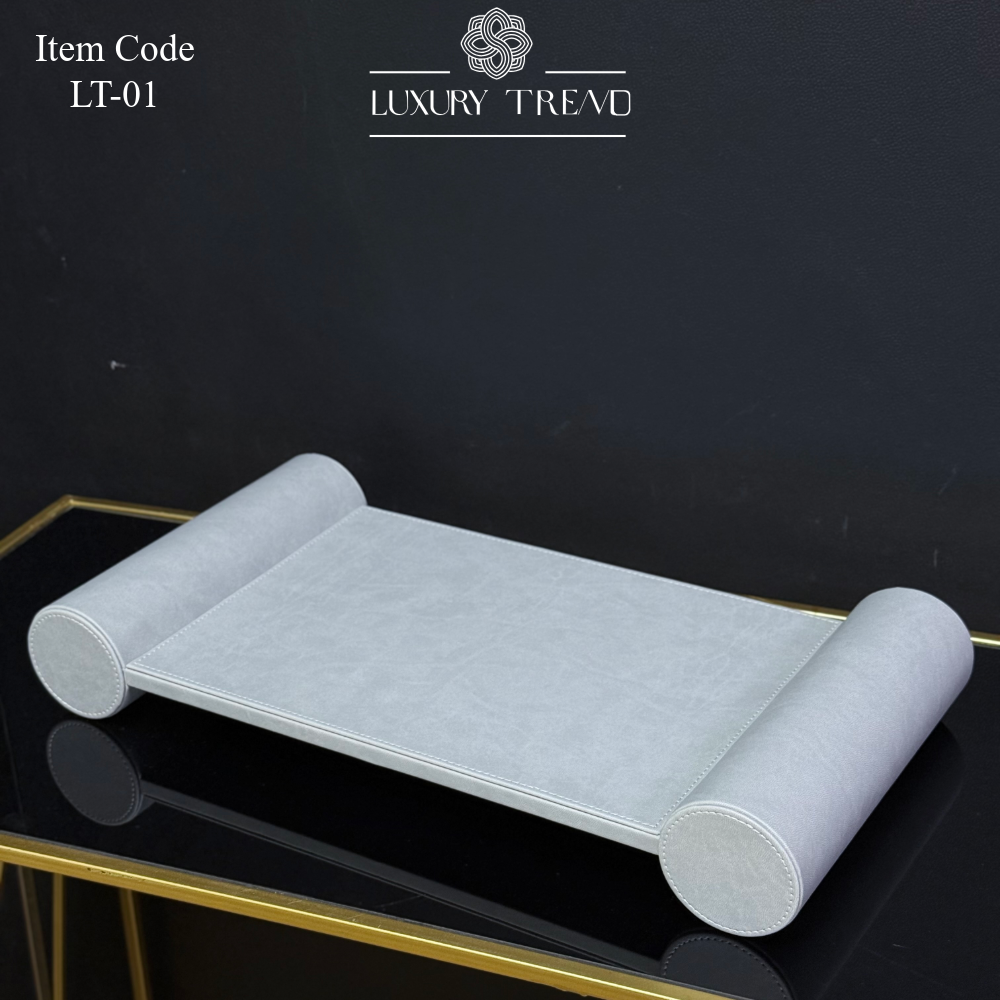 صينية ضيافة جلد بتصميم مميز