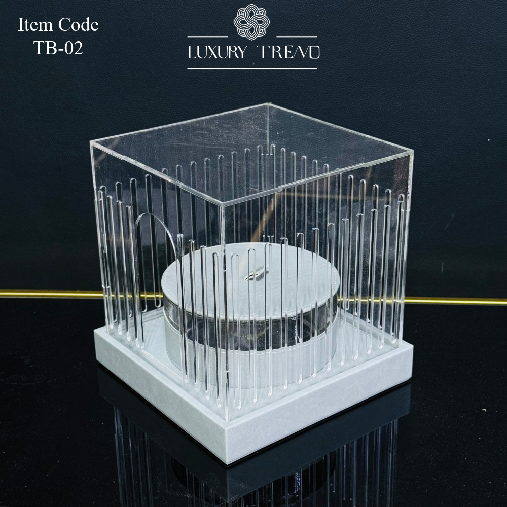 صينية جلد مع الملة والغطاء الاكرلك TB-02