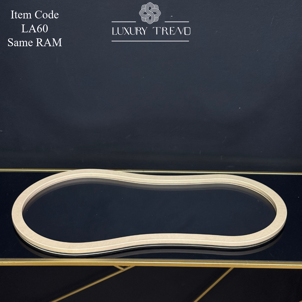 صينية اكرلك مع إطار خشب مغلف جلد