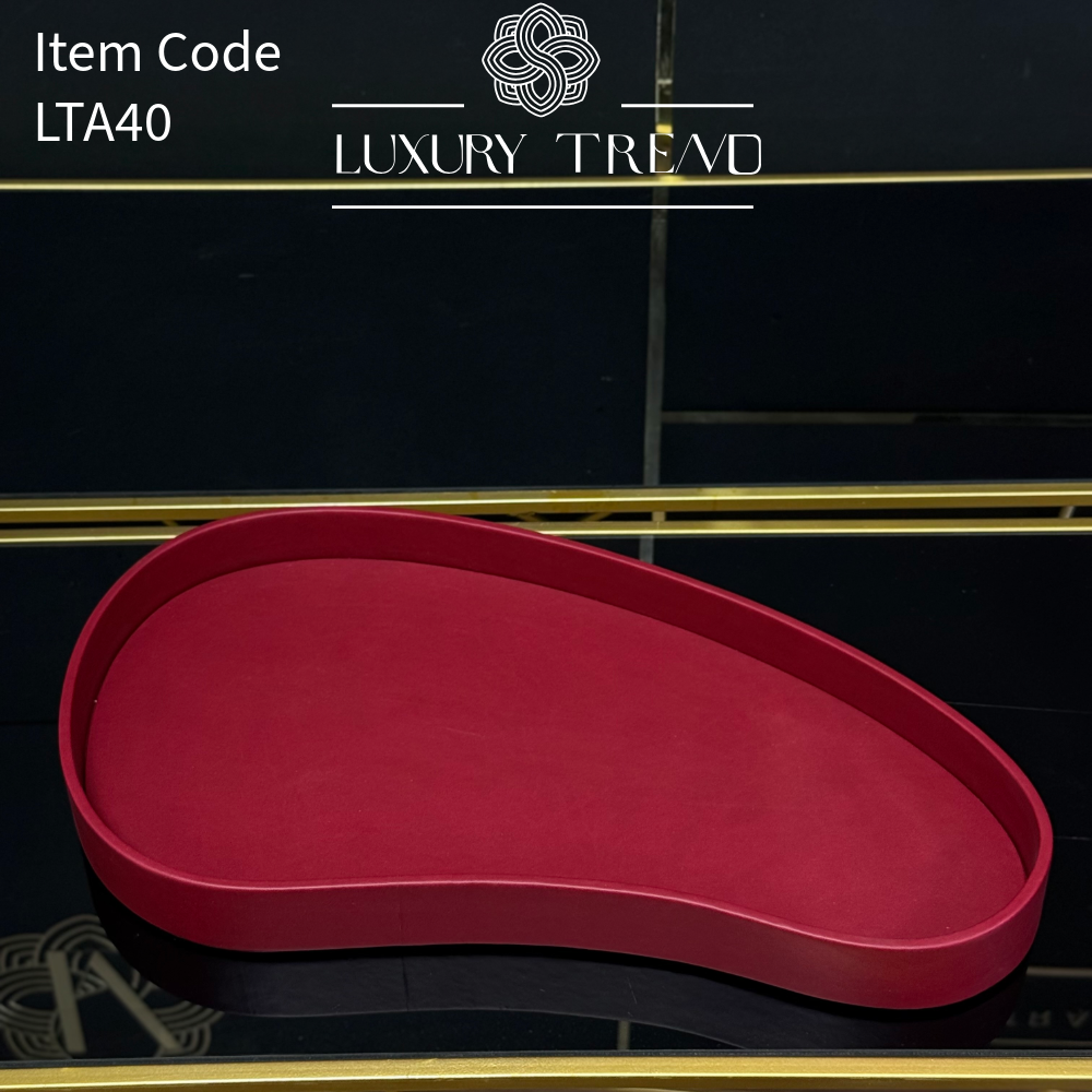 صينية ضيافة جلد بشكل مميز