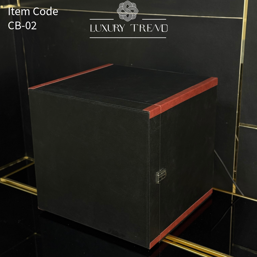 بوكس جلد مع ماكينة قهوة إسبريسو