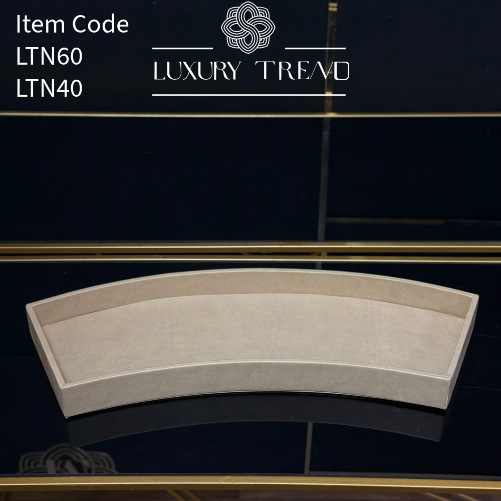 صينية تقديم جلد شكل قوس