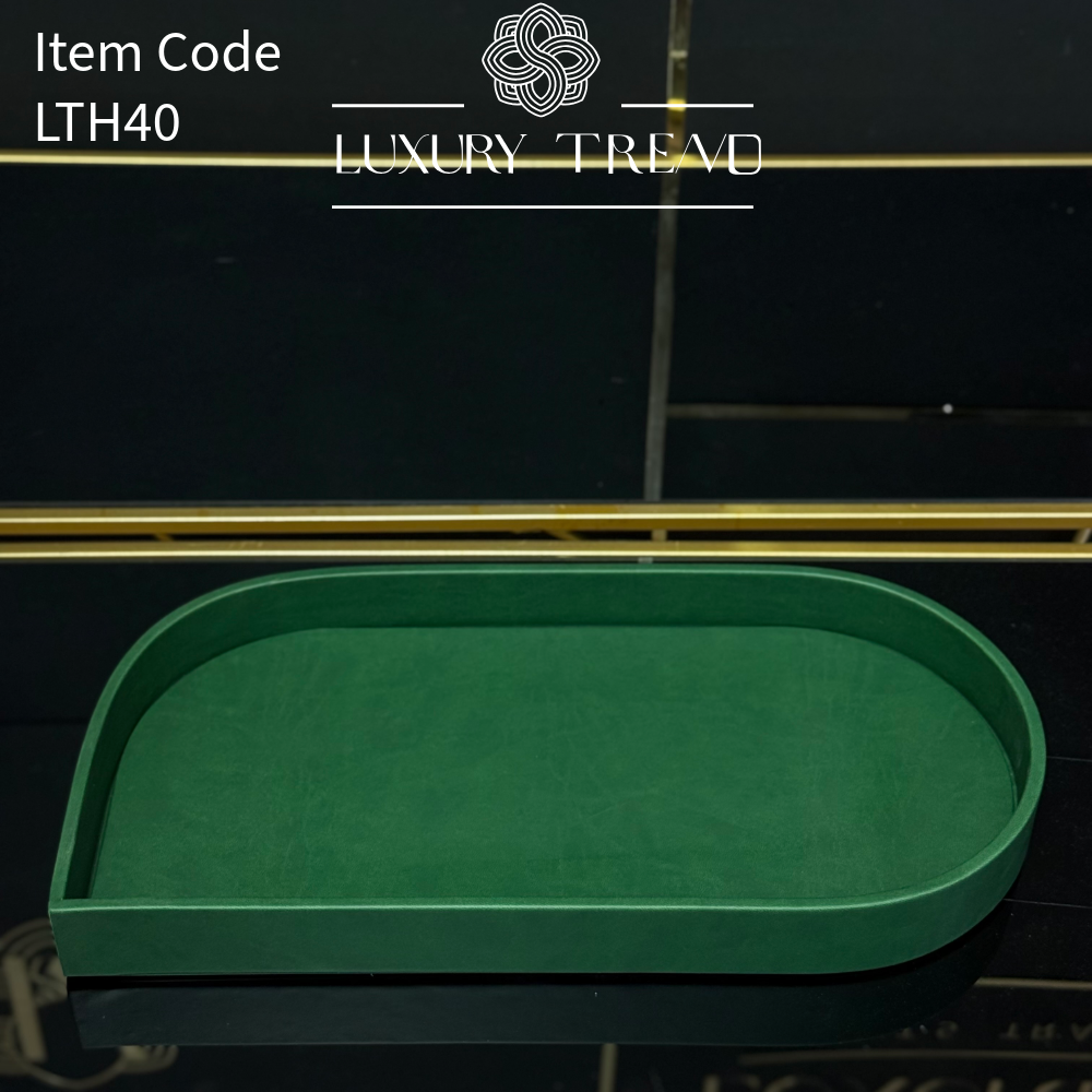 صينية ضيافة جلد بشكل مميز