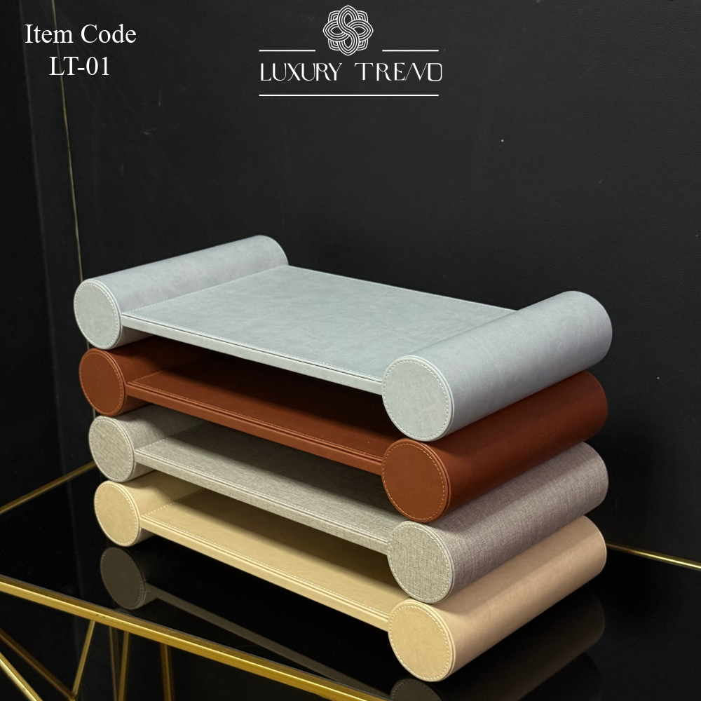 صينية ضيافة جلد بتصميم مميز