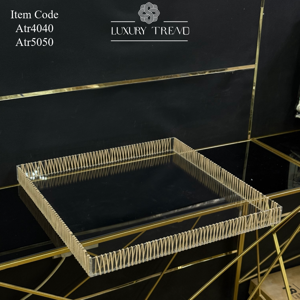 صينية اكرلك مع ريبون مخمل