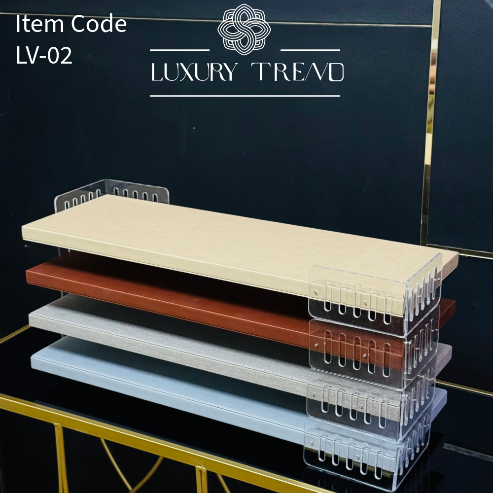 صينية ضيافة جلد مع اكرلك شكل مستطيل