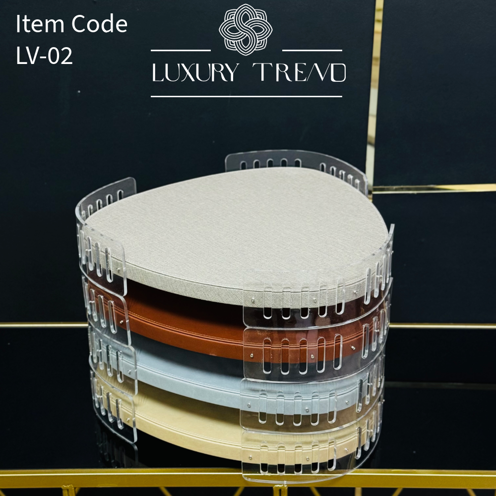 صينية ضيافة جلد مع اكرلك بشكل مميز