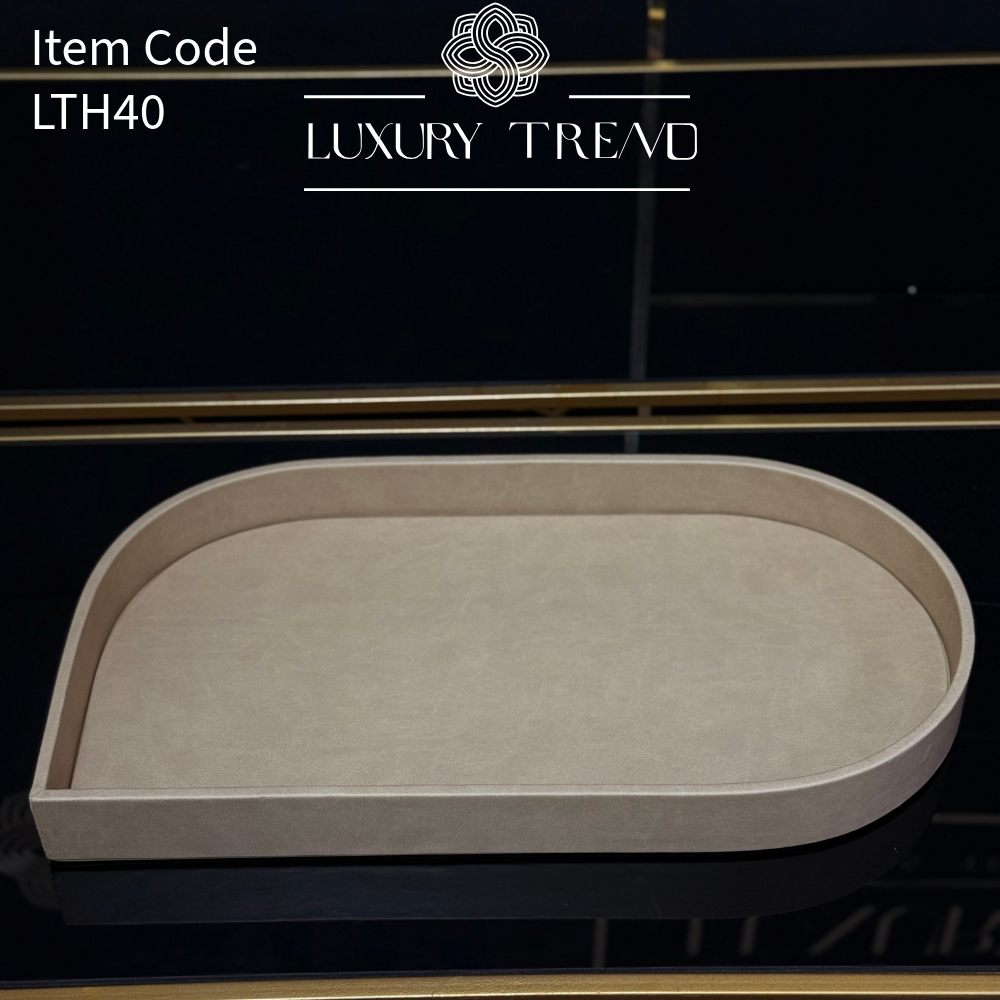 صينية ضيافة جلد بشكل مميز