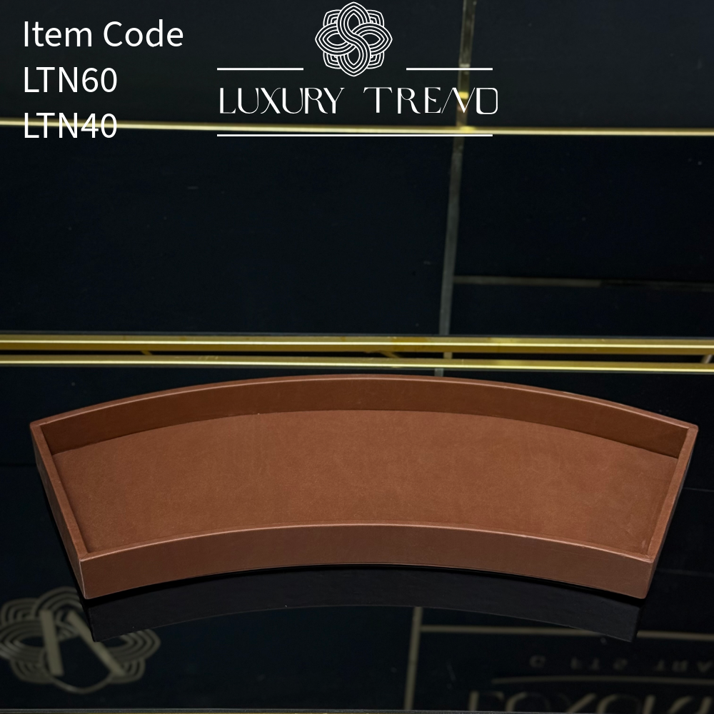 صينية تقديم جلد شكل قوس