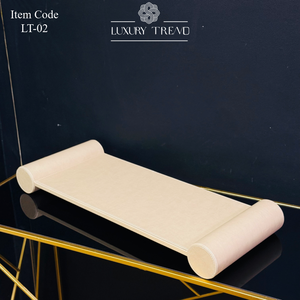 صينية ضيافة جلد بتصميم مميز