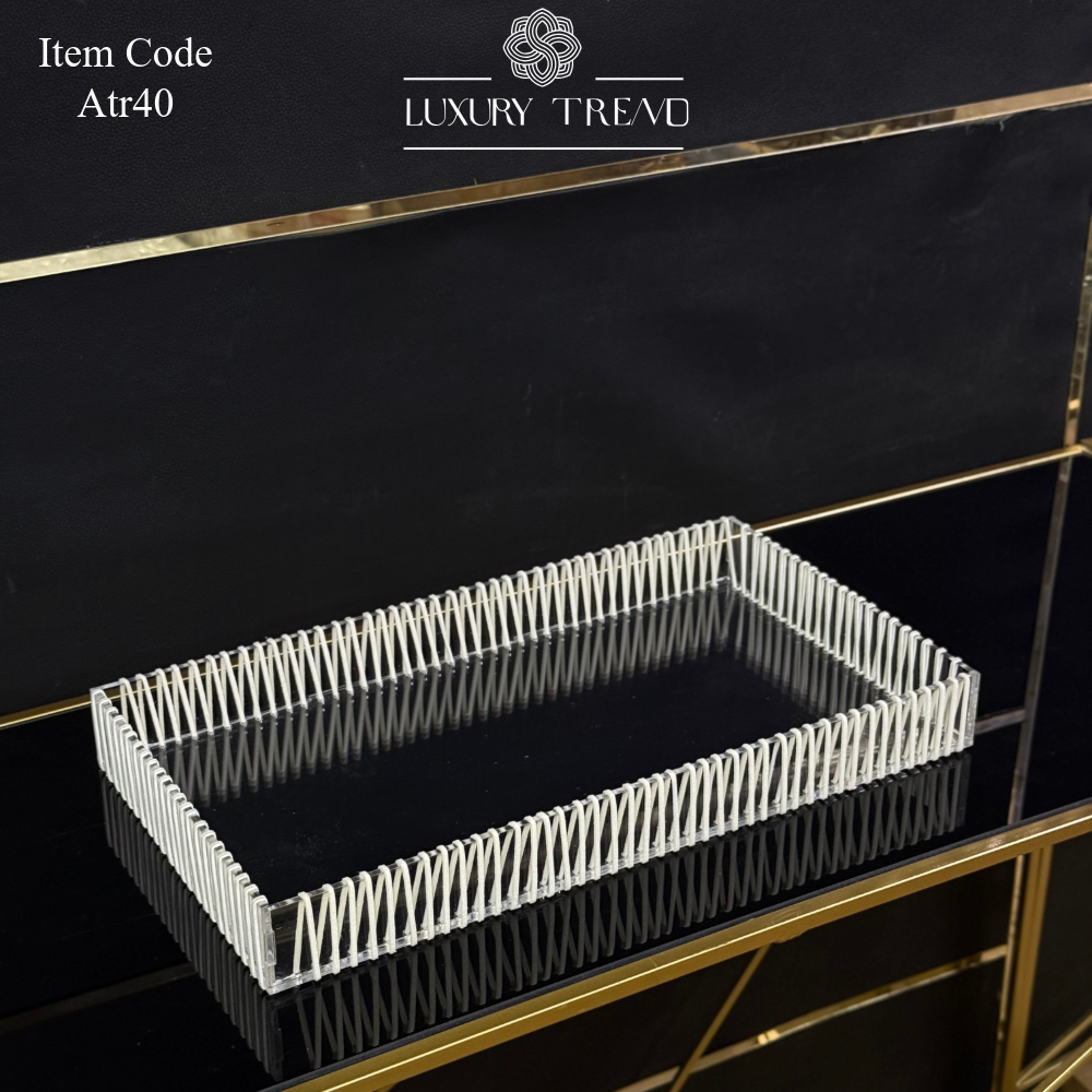 صينية اكرلك مع ريبون مخمل