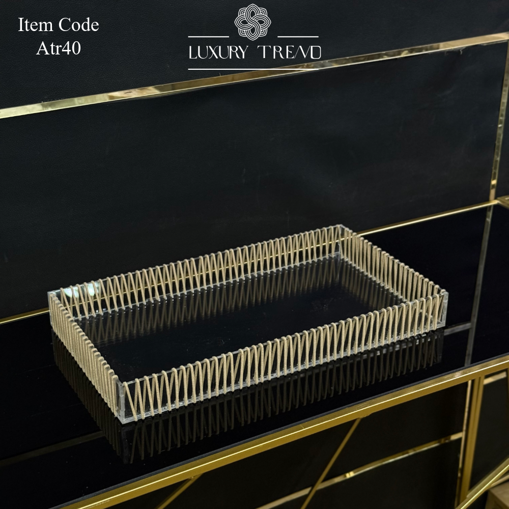 صينية اكرلك مع ريبون مخمل