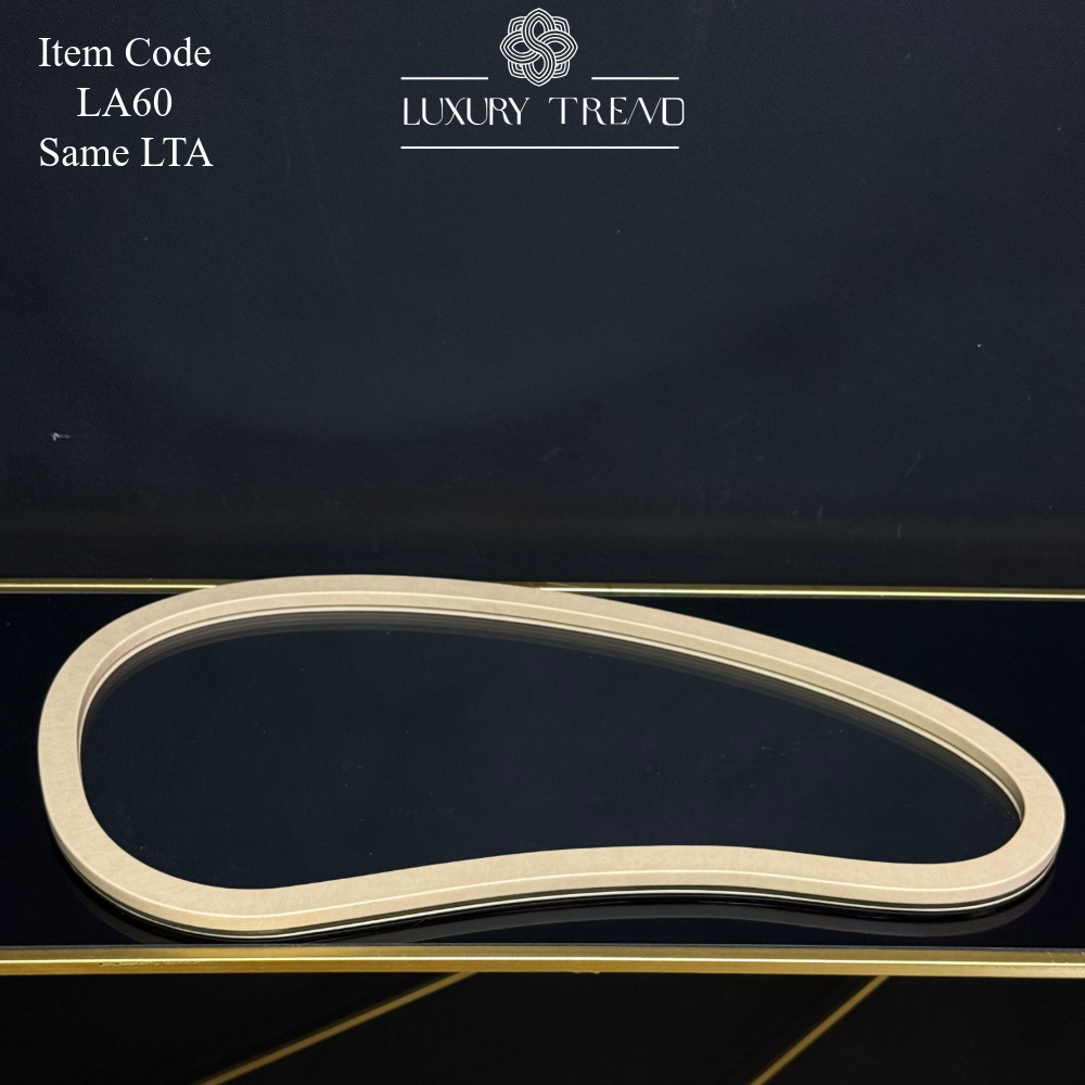 صينية اكرلك مع إطار خشب مغلف جلد