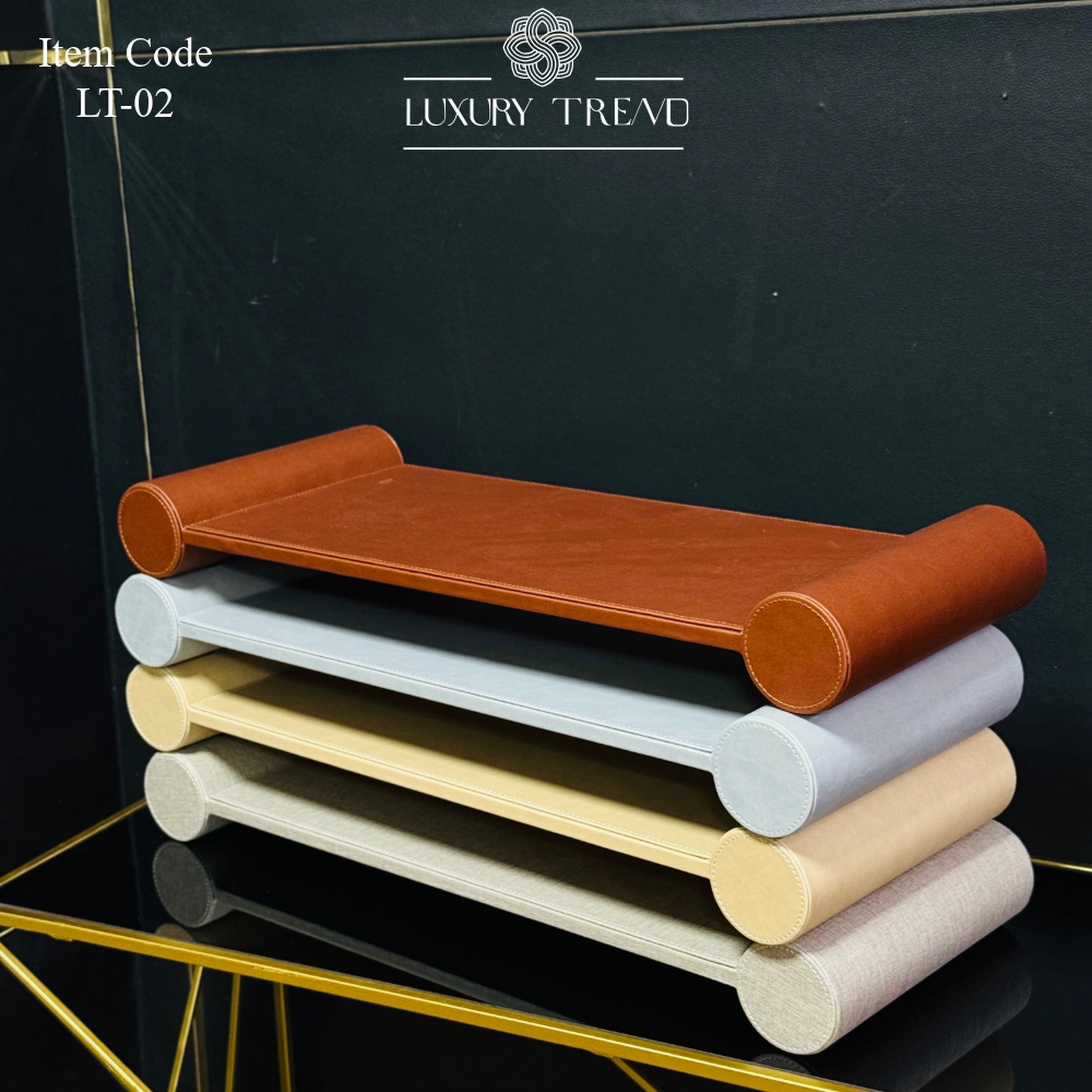 صينية ضيافة جلد بتصميم مميز