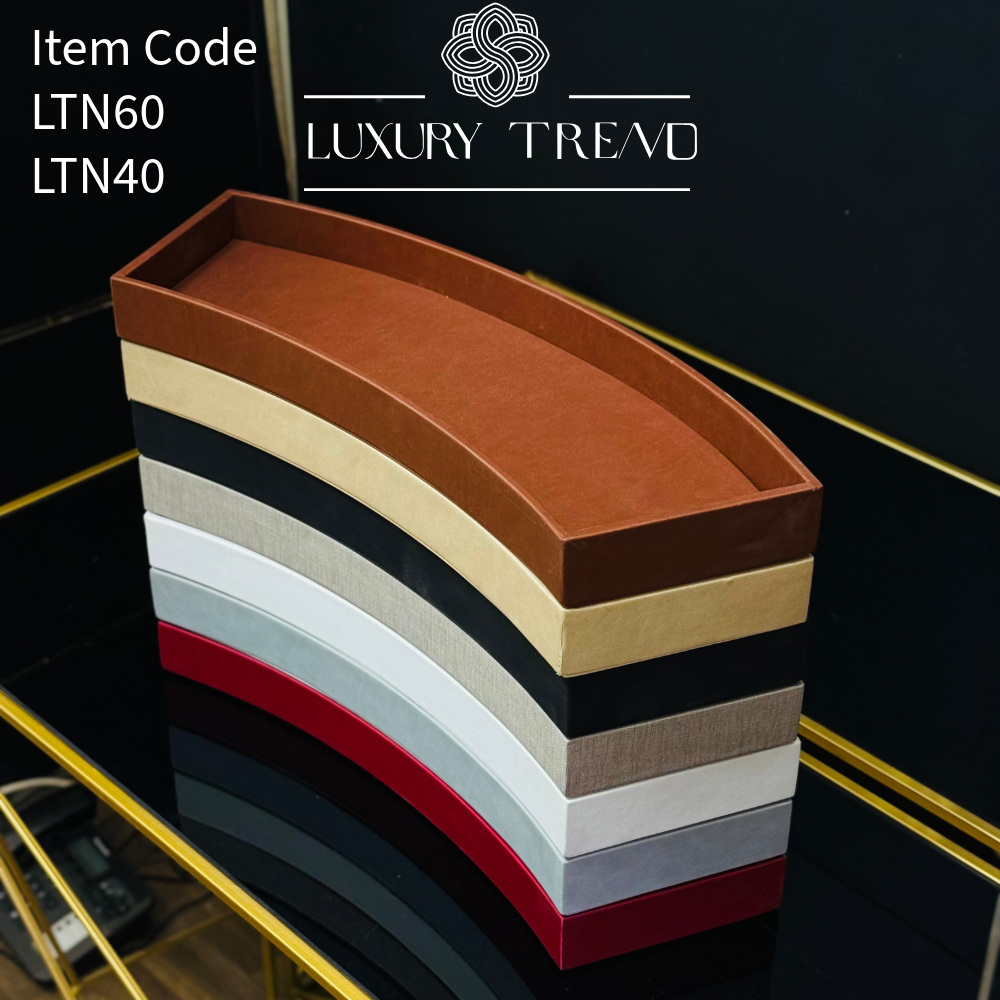 صينية تقديم جلد شكل قوس