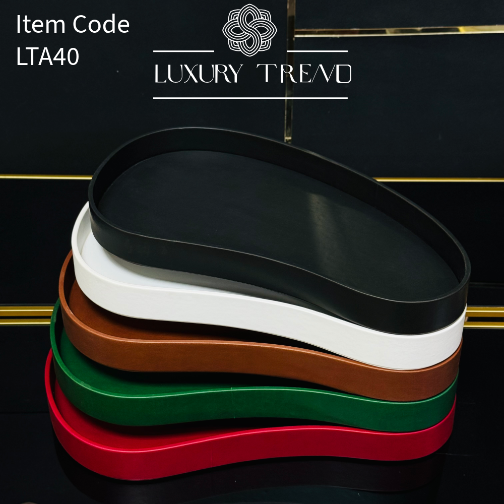 صينية ضيافة جلد بشكل مميز