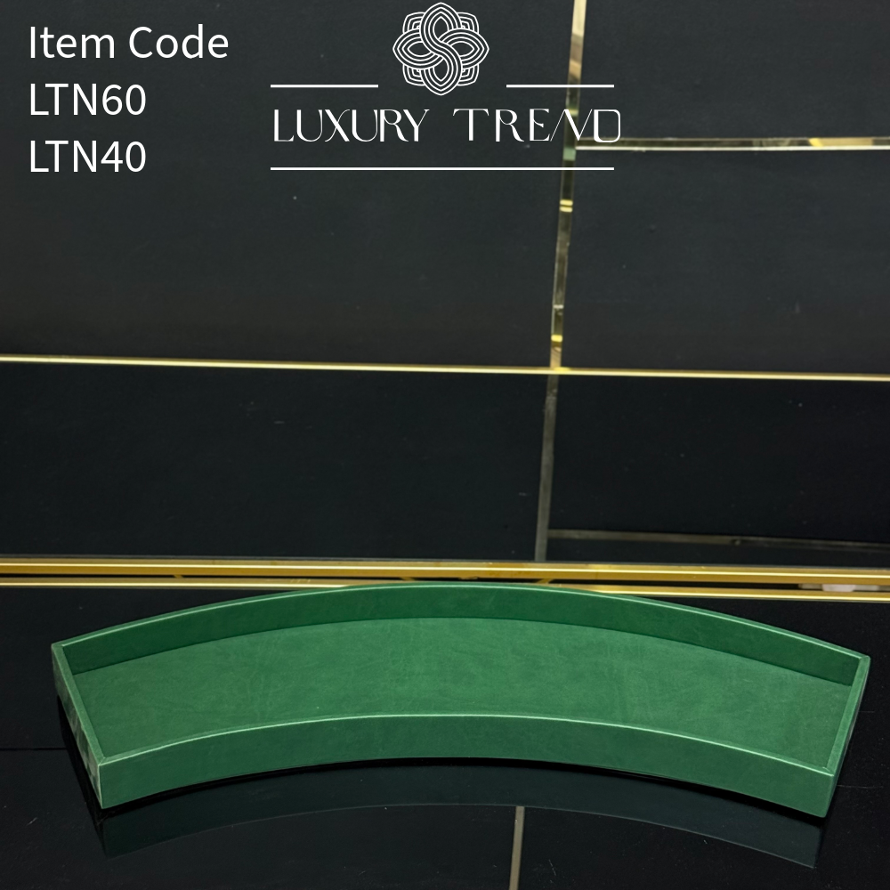 صينية تقديم جلد شكل قوس