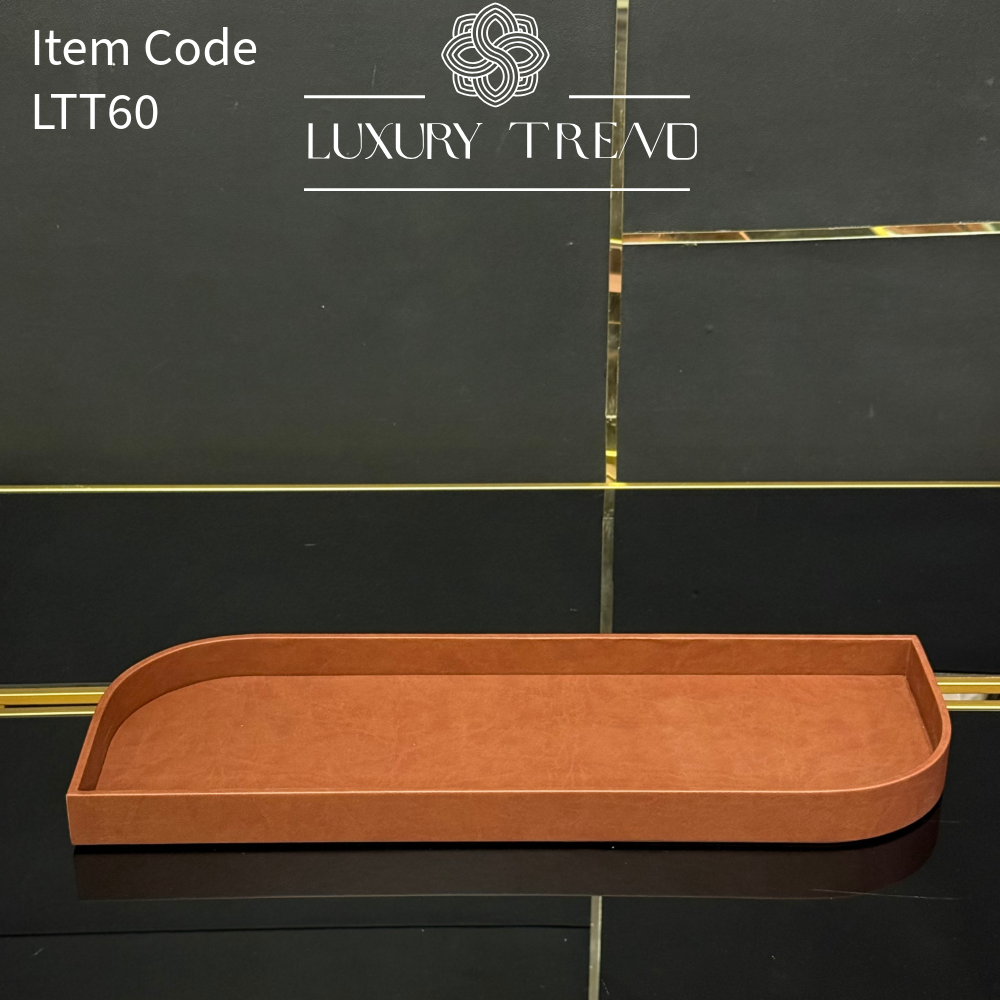 صينية تقديم جلد شكل دمعة