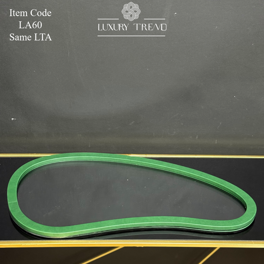 صينية اكرلك مع إطار خشب مغلف جلد