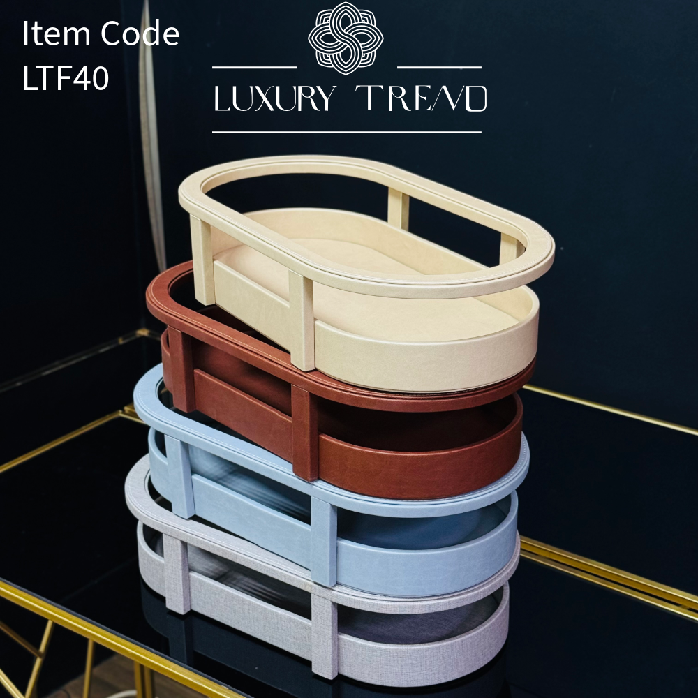 صينية ضيافة جلد بشكل مميز