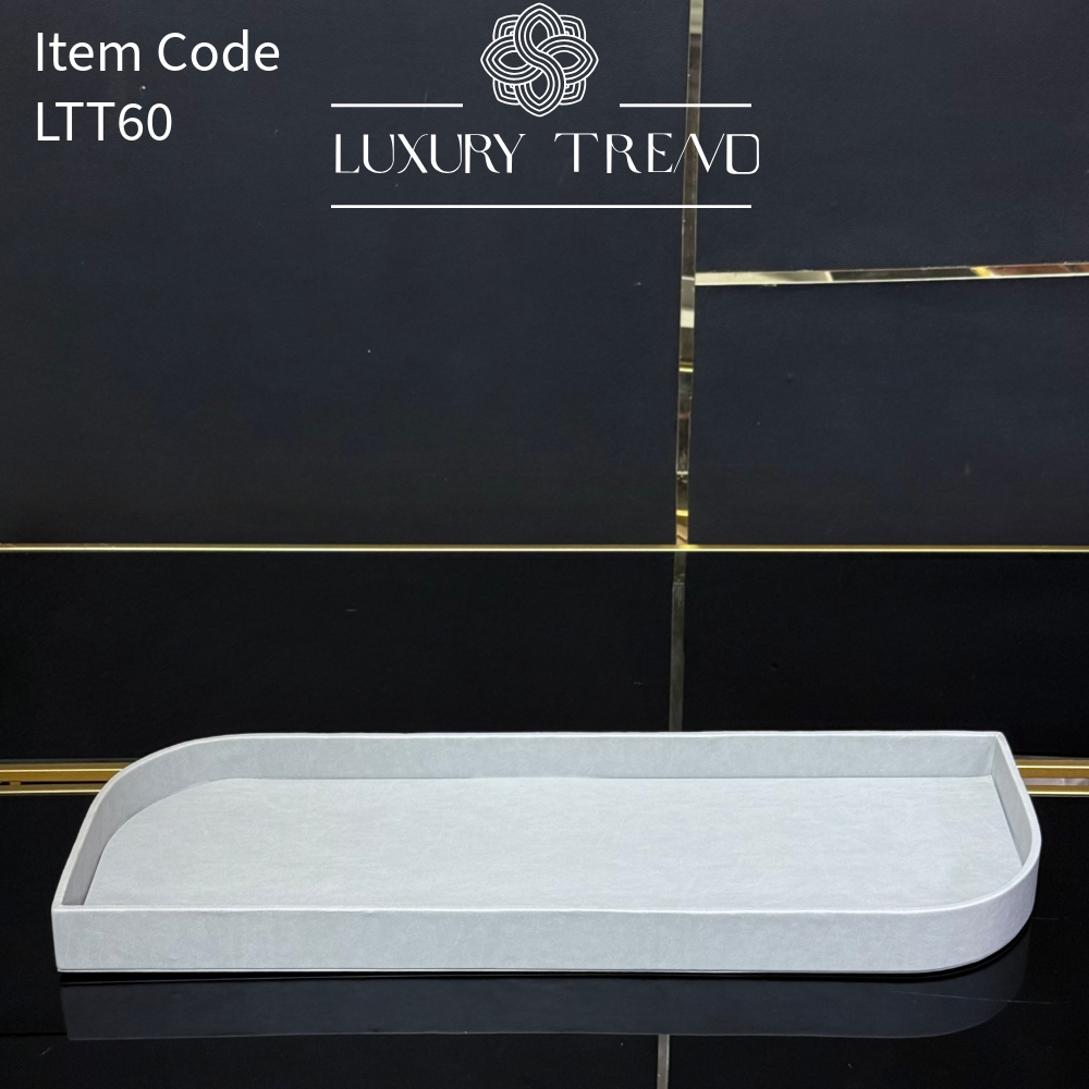 صينية تقديم جلد شكل دمعة