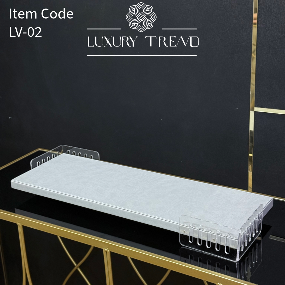 صينية ضيافة جلد مع اكرلك شكل مستطيل