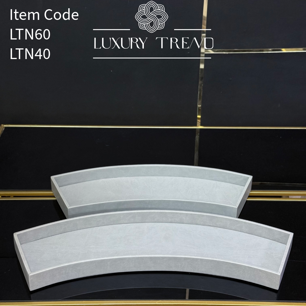 صينية تقديم جلد شكل قوس