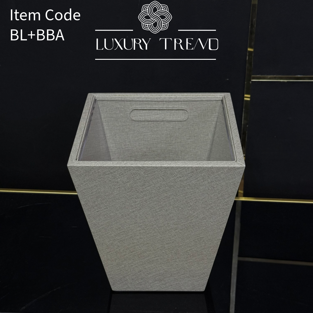 سلة مهملات جلد شكل هرمي