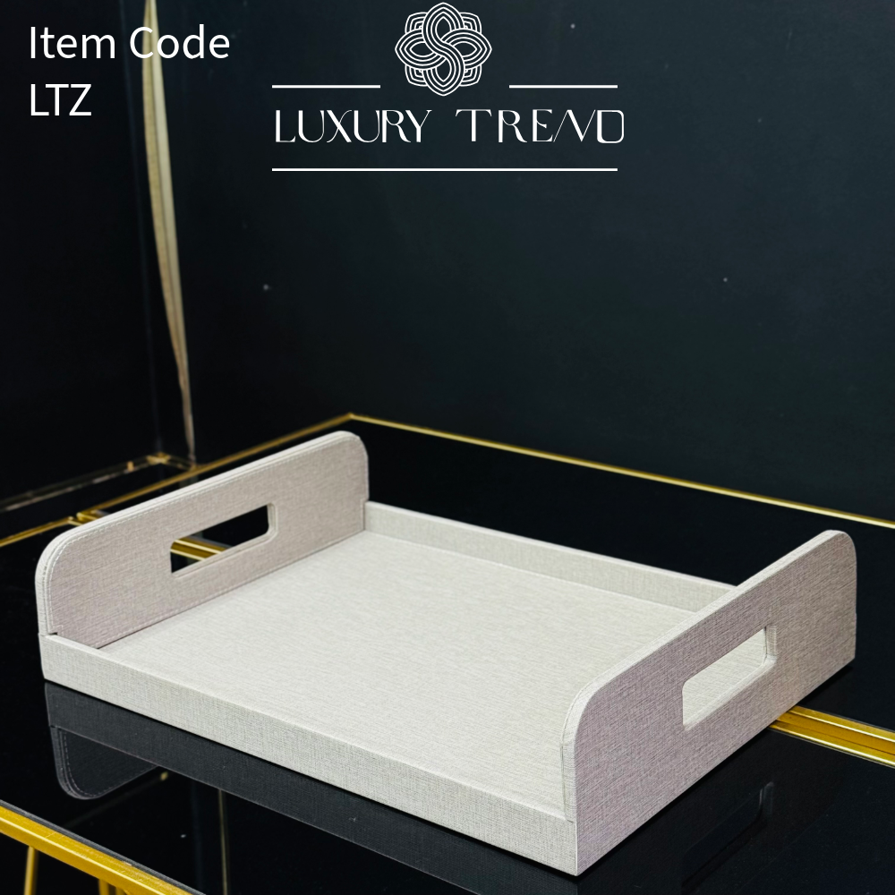 صينية ضيافة جلد مع مقابض