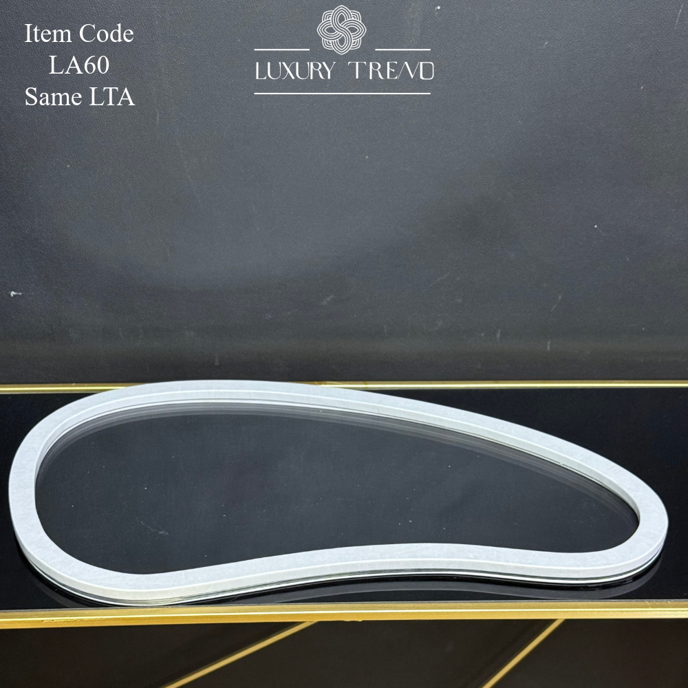 صينية اكرلك مع إطار خشب مغلف جلد